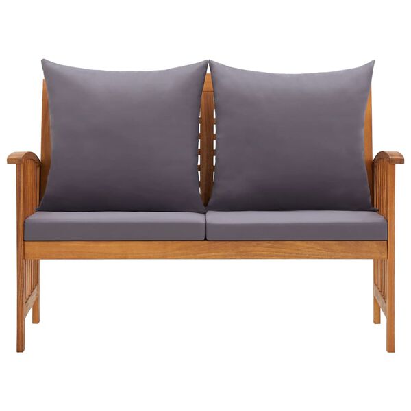 vidaXL Tuinbank met kussens 119 cm massief acaciahout