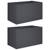 vidaXL Plantenbak 2 st Antraciet 100 x 50 x 50 cm Koudgewalst staal