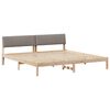 vidaXL Bedframe Bruin en taupe 200 x 200 cm Massief grenenhout