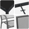 vidaXL Tuin eettafelset 7 pcs Antraciet Gepoedercoat staal