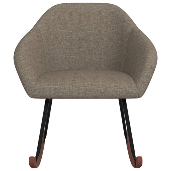 vidaXL Schommelstoel stof taupe