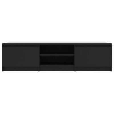 vidaXL Tv-meubel 140x40x35,5 cm bewerkt hout zwart
