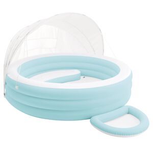 INTEX Zwembad lounge float met luifel Lichtblauw en Wit PVC