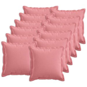 vidaXL Kussensloop 12 st HOUTEN Roze 40 x 40 cm Faux Linnen