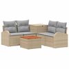 vidaXL Bankstel 6 st Beige en Licht Grijs 55 x 55 x 37 cm