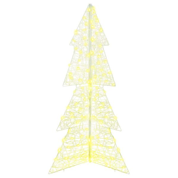 vidaXL Kerstboom met 160 LED Warmwit 150 cm Acryl