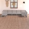 vidaXL 7-delige Loungeset massief grenenhout grijs