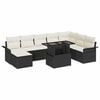 vidaXL Tuin Sofa Set 9 st Zwart en Cr&egrave;me