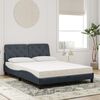 vidaXL Bed met matras fluweel donkergrijs 140x200 cm