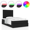 vidaXL Ottoman bed met matras en LED's 120x190 cm stof zwart