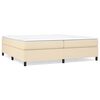vidaXL Boxspring met matras stof cr&egrave;mekleurig 200x200 cm