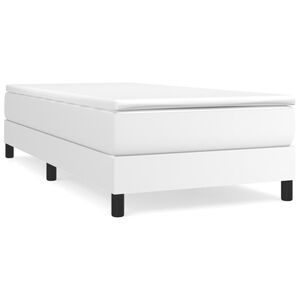 vidaXL Boxspring met matras kunstleer wit 80x200 cm