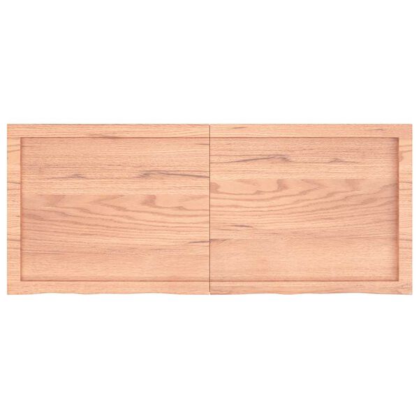 vidaXL Tafelblad 120x50x(2-6)cm behandeld massief eikenhout lichtbruin