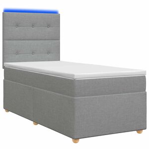 vidaXL Boxspringbed met matras Lichtgrijs 80 x 200 cm Stof