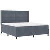 vidaXL Boxspring bed met hoofdeinde Donkergrijs 180 x 200 cm Fluweel