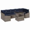 vidaXL Tuin Sofa Set 8 st Grijs poly rattan
