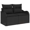 vidaXL Tuin Sofa Set met kussen 6 pcs Zwart