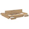 vidaXL Opbergbedframe met lade Artisan Eiken 140 x 190 cm Bewerkt hout