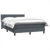 vidaXL Boxspring met matras fluweel donkergrijs 160x220 cm
