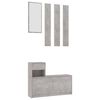 vidaXL Halmeubelset 100x25x76,5 cm spaanplaat betongrijs