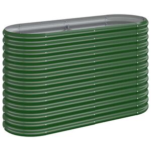 vidaXL Plantenbak 114x40x68 cm gegalvaniseerd staal groen