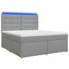 vidaXL Boxspringbed met matras Lichtgrijs 140 x 190 cm Stof