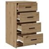 vidaXL Dressoir artisanaal eikenkleurig 40 x 41 x 75 cm Bewerkt hout
