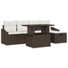 vidaXL Tuin Sofa Set 6 st Bruin poly rattan