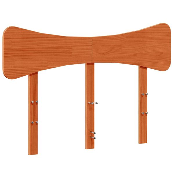 vidaXL Hoofdbord 120 cm massief grenenhout wasbruin