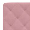 vidaXL Bed met matras fluweel roze 180x200 cm