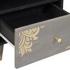 vidaXL Nachtkastje 2 pcs Grijs 40 x 33 x 46 cm Massief Mango Hout