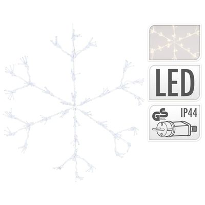 Ambiance Kerstverlichting met 216 LED's sneeuwvlok 60 cm