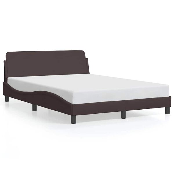 vidaXL Bedframe "Dover" stof donkerbruin 140x190 cm
