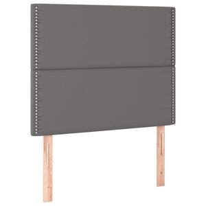 vidaXL Hoofdbord grijs 90x5x118/128 cm kunstleer