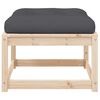vidaXL Tuinvoetenbank met kussen massief grenenhout