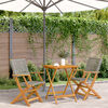 vidaXL 3-delige Bistroset poly rattan en massief hout grijs