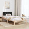 vidaXL Bedframe Bruin en zwart 90 x 190 cm Massief grenenhout