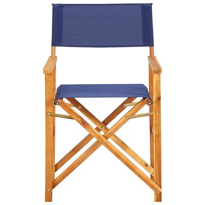 vidaXL Regisseursstoelen 2 st massief acaciahout blauw