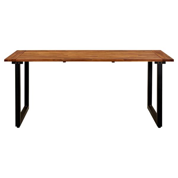 vidaXL Tuintafel met U-vormige poten 180x90x75 cm massief acaciahout