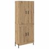 vidaXL Highboard Artisan Eiken 69,5 x 34 x 180 cm Bewerkt hout