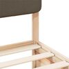vidaXL Bedframe met Gevoerd Hoofdgedeelte Taupe 140 x 190 cm