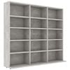 vidaXL Cd-kast 100x23x89,5 cm bewerkt hout betongrijs