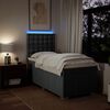 vidaXL Boxspring met matras stof donkergrijs 80x200 cm