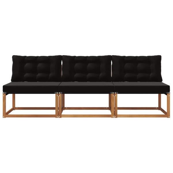vidaXL 3 Stuk Buiten Midden Sofa Massief Acaciahout Naturel
