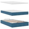 vidaXL Ottoman bed met matrassen 120x200cm fluweel donkerblauw