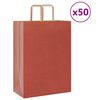 vidaXL Papieren zakken 50 st met hengsels 32x17x44 cm rood