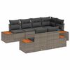 vidaXL Tuin Sofa Set 7 st Grijs poly rattan