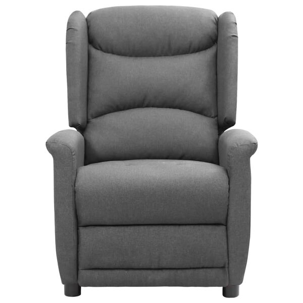 vidaXL Fauteuil verstelbaar stof lichtgrijs