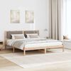 vidaXL Bedframe met hoofdeinde Taupe 180 x 200 cm Massief grenenhout