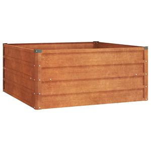 vidaXL Plantenbak verhoogd 100x100x45 cm cortenstaal roestig